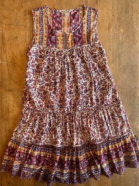 Lucky Brand Pink Floral & Mustard Print Blouse